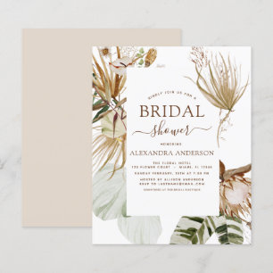 Budget Pampas Grass Boho Tropical Bridal Shower