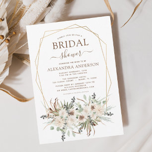 Budget Pampas Grass Bridal Shower Boho Eucalyptus Flyer