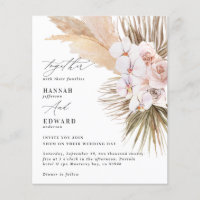 budget Pampas grass foliage orchid rustic wedding