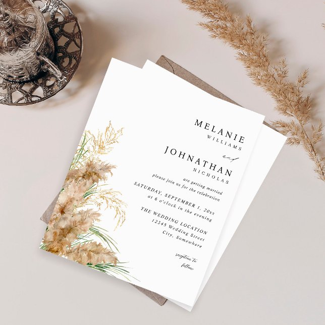 Budget Pampas Grass & Gold Wedding 2 (Creator Uploaded)