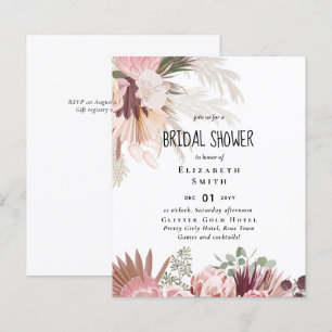 BUDGET Pampas Grass PHOTO Bridal Shower Invite