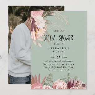 BUDGET Pampas Grass PHOTO Bridal Shower Invite