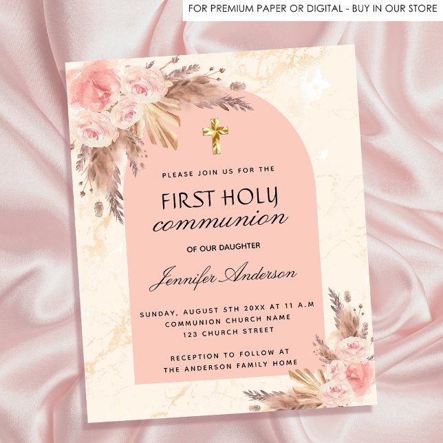 Budget pampas grass rose blush first communion (Creator Uploaded)