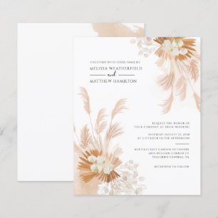 Budget Pampas Grass Terracotta Palm Invitation