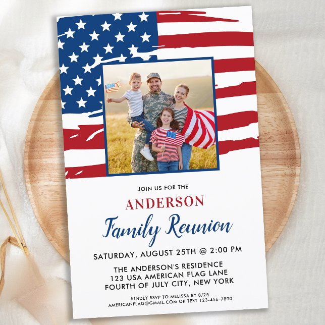 Budget Patriotic Family Reunion USA Flag Photo Inv (Creator Uploaded)