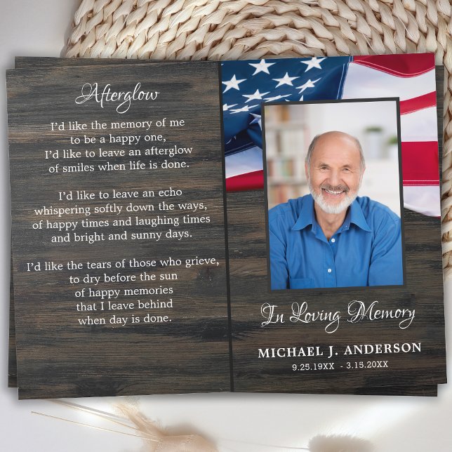 Budget Patriotic Veteran Funeral Memorial Program (Creator Uploaded)