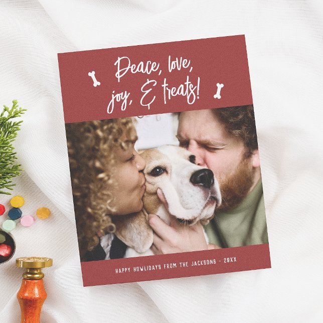 Budget Peace Love Treats Christmas Holiday Photo (Creator Uploaded)