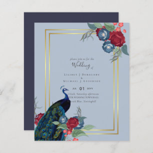 BUDGET  Peacock Blue Burgundy Winter Fall Wedding