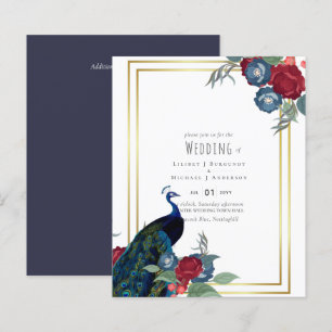 BUDGET Peacock Blue Burgundy Winter Fall Wedding