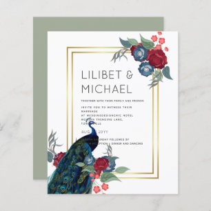 BUDGET  Peacock Blue Burgundy Winter Fall Wedding