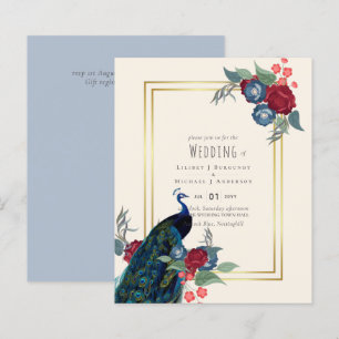 BUDGET  Peacock Blue Burgundy Winter Fall Wedding