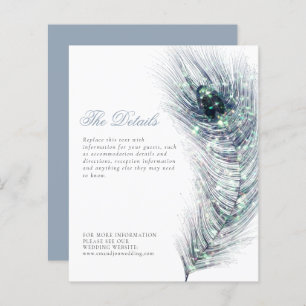 BUDGET Peacock Feather Wedding Details Enclosure