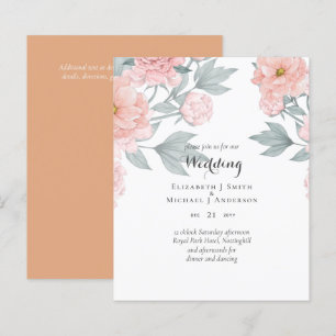 BUDGET  PEONIES Pink Sage Peach Wedding
