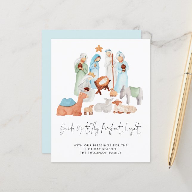 Budget Perfect Light We 3 Kings Holiday Card (Front/Back In Situ)
