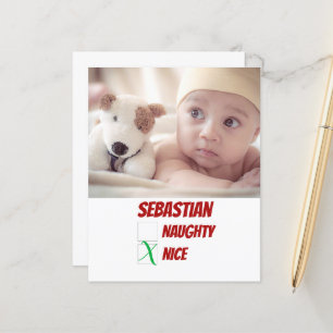 BUDGET Personalised naughty or Nice Christmas 