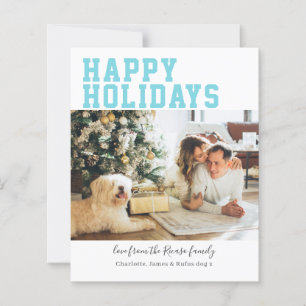 Budget Personalised Photo and Text Christmas Card