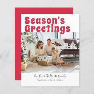 Budget Personalised Photo and Text Christmas Card