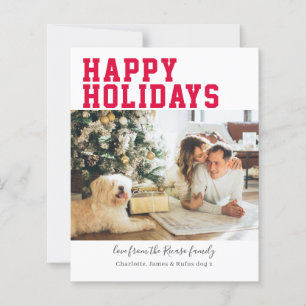 Budget Personalised Photo and Text Christmas Card