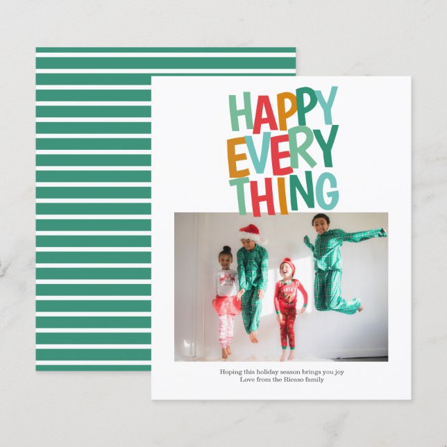 Budget Personalised Photo Christmas Card (Front/Back)