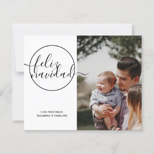 Budget Personalised Photo Feliz Navidad Card