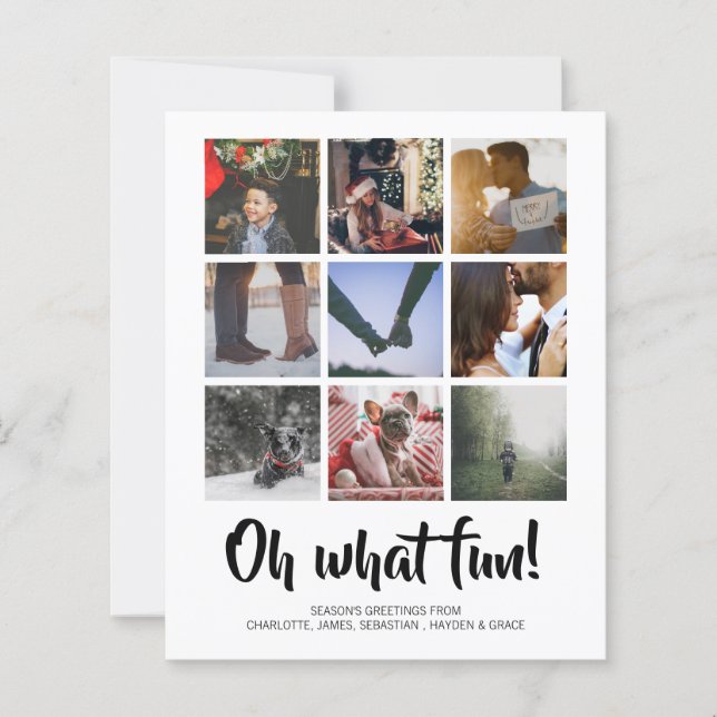 Budget Personalised Photo Oh What Fun Card (Front)