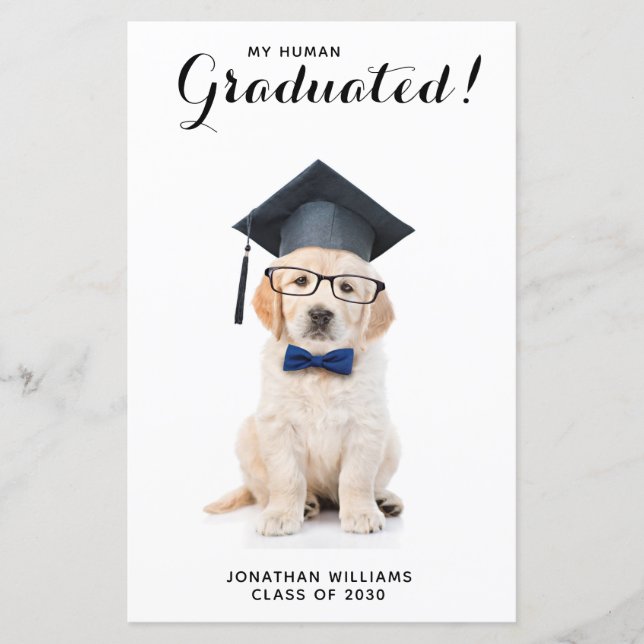 Budget Personalised Puppy Dog Graduate Graduation (Front)