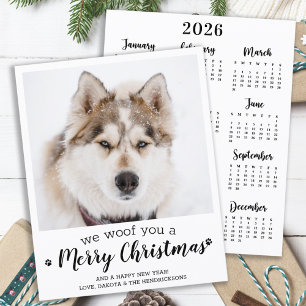 Budget Pet Photo 2025 Calendar Dog Christmas Card