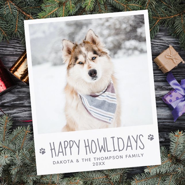 Budget Pet Photo Happy Holidays From The Dog Card (Creator Uploaded)
