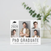 Budget PhD Photo Graduation Party Invitation (Standing Front)
