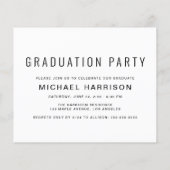 Budget PhD Photo Graduation Party Invitation (Back)