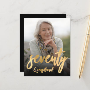 Budget Photo 70th Birthday Party Invitation