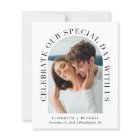 Budget Photo Arch QR Code Wedding Invitation