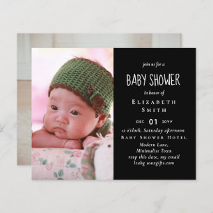 BUDGET Photo Baby Shower Announcement Thank You