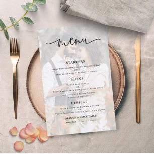 Budget Photo Background Script Wedding Menu