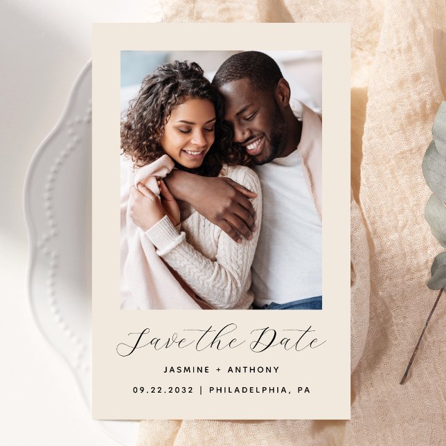 Budget Photo Beige Save the Date (Creator Uploaded)