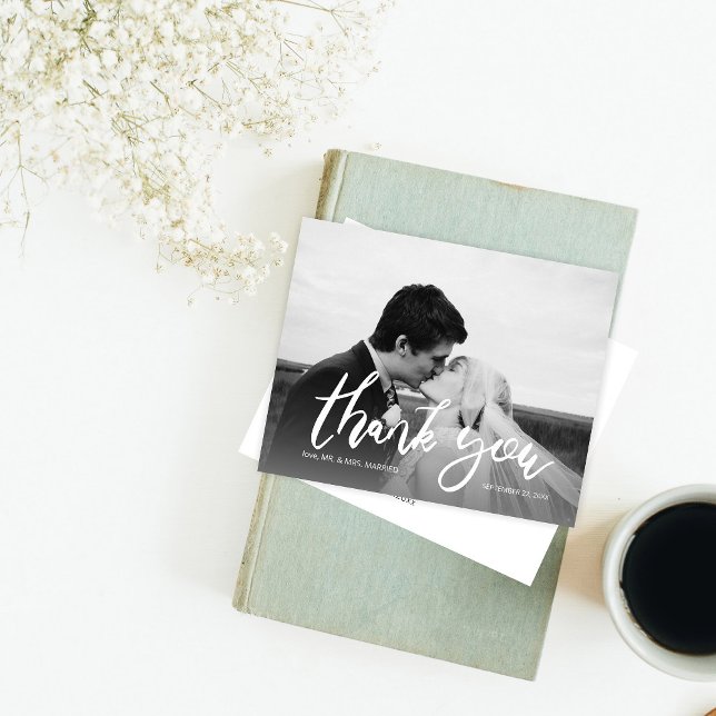 Budget Photo Black & White Calligraphy 2 Thank You (Creator Uploaded)