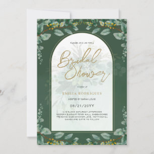 Budget Photo Bridal Shower Invitation Rustic Leaf