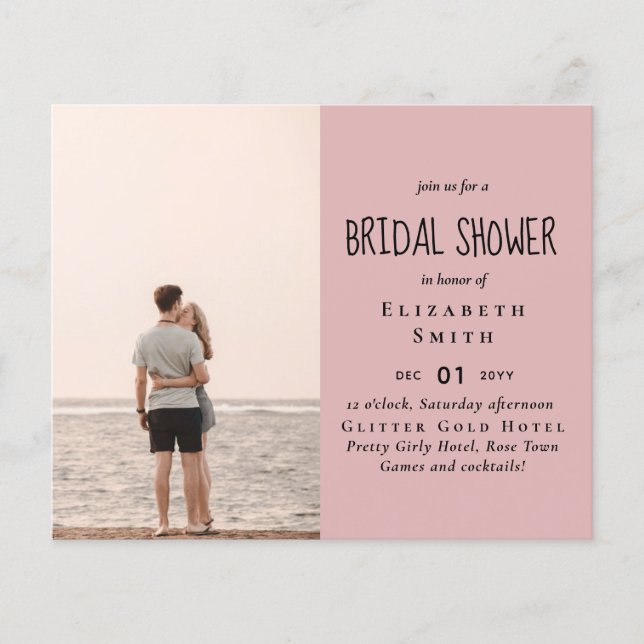 BUDGET PHOTO Bridal Shower Wedding Engagement Flyer (Front)