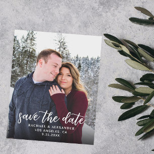 Budget Photo Calligraphy 2B Darker V Save the Date Flyer
