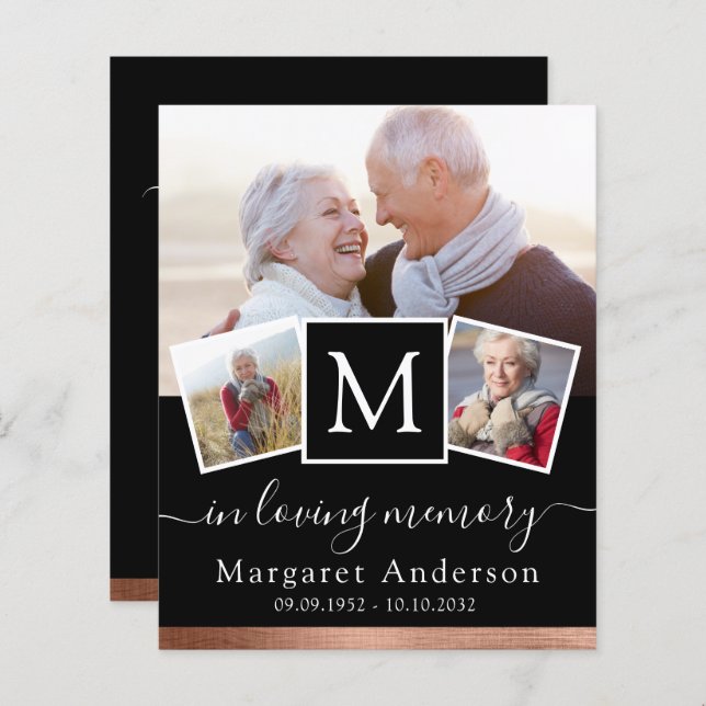 BUDGET Photo Celebration of Life Invitation (Front/Back)