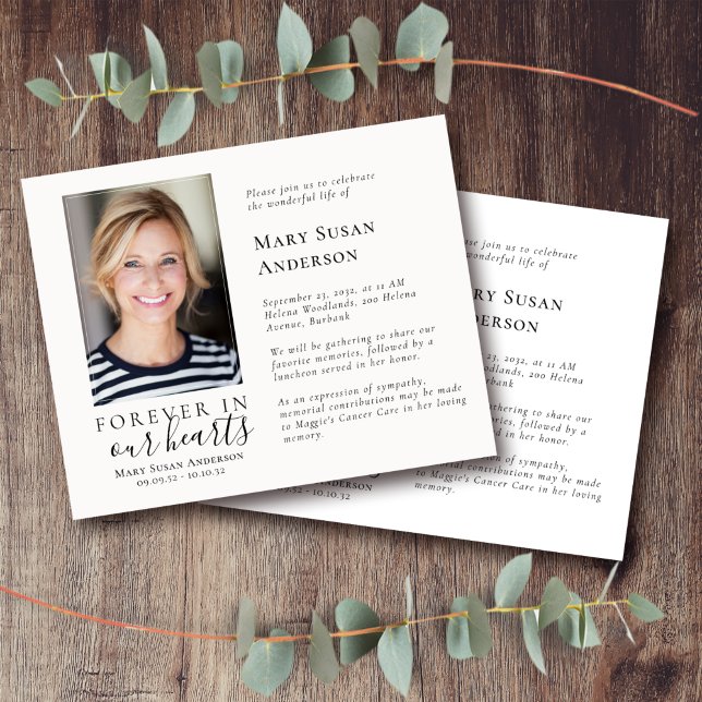 BUDGET Photo Celebration of Life Invitation (Creator Uploaded)