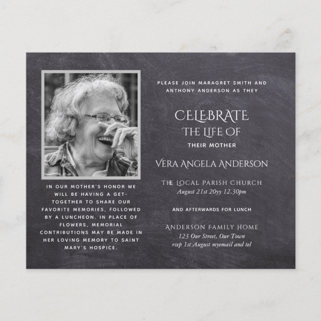 BUDGET PHOTO Celebration of Life INVITATIONS Flyer (Front)