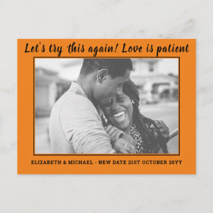 BUDGET Photo Change of Plans Save the Date Wedding Postcard