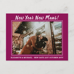 BUDGET Photo Change of Plans Save the Date Wedding Postcard