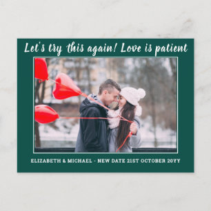 BUDGET Photo Change of Plans Save the Date Wedding Postcard