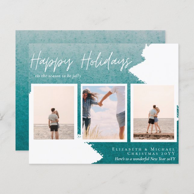 BUDGET PHOTO CHRISTMAS CARDS - Photo Collage Urban (Front/Back)