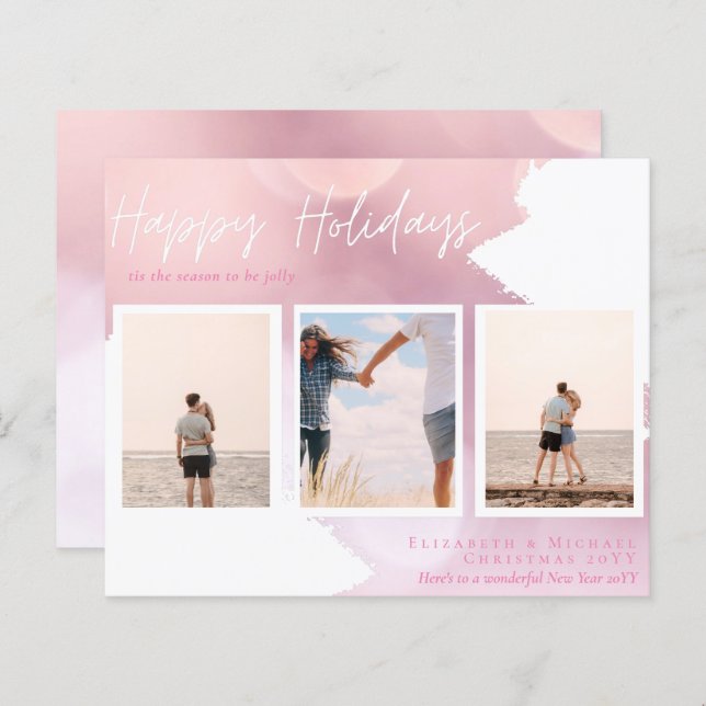 BUDGET PHOTO CHRISTMAS CARDS - Photo Collage Urban (Front/Back)