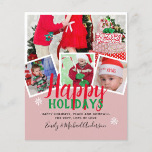 BUDGET Photo Christmas Holidays Cards - Collage