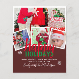 BUDGET Photo Christmas Holidays Cards - Collage