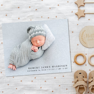 Budget Photo Collage Birth Announcement